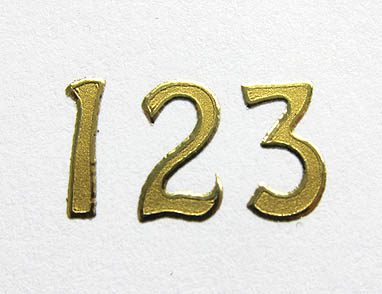 Sticker Zahlen (je20x) gold